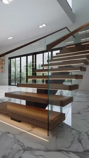 San Francisco floating stair installation example 2